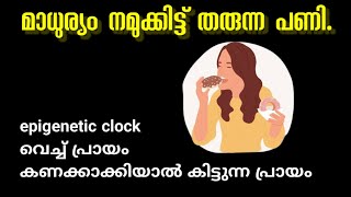 മാധുര്യം നമുക്കിട്ട് തരുന്ന പണി.epigenetic clock വെച്ച് പ്രായം കണക്കാക്കിയാൽ കിട്ടുന്ന പ്രായം