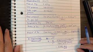 Gas Law Lab (Calculation of R Example) Help