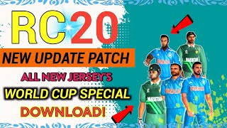 😍 Real Cricket 20 New Update Patch | New World Cup Jersey's | Updated UI | #rc20