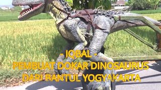 NGINTIP PEMBUATAN DINOSAURUS DOKAR DI BANTUL