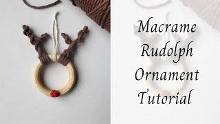 Macrame Rudolph Ornament Tutorial🦌