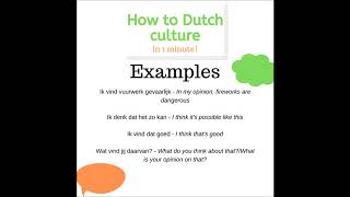 How to Dutch Culture - Expressing your Opinion (Mening) - Brought to you by LearnDutchOnline.nl