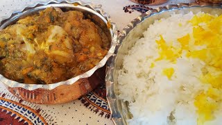 Persian style chicken with fantastic aroma and taste  پلو با مرغ مجلسی طعم لذیذ و فراموش نشدنی