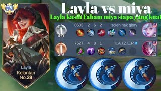 LAYLA VS MIYA VS ARLOTT❗Layla tak bagi muka sama miya MOD MEMBANTAI!!