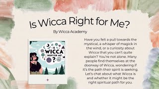 Take the FIRST STEP to SPIRITUALITY | Determine if WICCA is RIGHT for YOU 💜✨