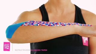 Voorbeeld elleboog tapen » Instructievideo » Just Tape It