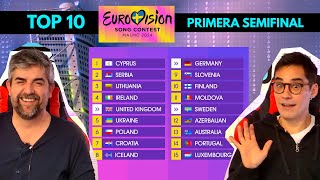 TOP 10 / FIRST SEMIFINAL EUROVISION 2024 / PROXIMA PARADA MALMO