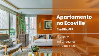 Apartamento, 03 Quartos, 02 Vagas, Lareira, Ecoville, Curitiba.