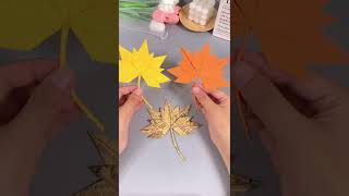 "缓缓飘落的枫叶像思念" 那就折一片枫叶吧 #mapleleaves #折纸教程 #origamitutorial #origami #diyideas