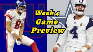 Giants vs Cowboys Showdown! 🏈 Week 4 NFL Preview – Key Matchups & Predictions!🏆🔥