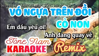 Vó Ngựa Trên Đồi Cỏ Non Remix Karaoke | Tone Nam | Karaoke Nhạc Sống Sóc Trăng