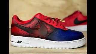 SPIDER-MAN NIKE AIR FORCE 1 CUSTOM | TIMELAPSE