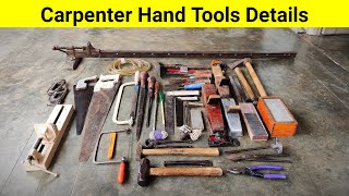 Carpenter Hand Tools In India / Carpenter Tools Details / बढ़ई के औजारों की कंप्लीट डिटेल्स विडियो