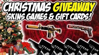 GIVEAWAY TIME!! GET FREE CS:GO SKINS GAMES & STEAM GIFT CARDS!