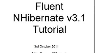 Fluent NHibernate Tutorial