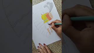 Agomoni drawing😍#shorts#youtubeshorts#durga mata agomoni drawing 😍🤩