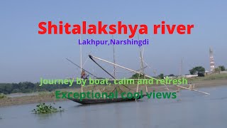 Shitalakshya river, Narshindi. Journey by boat. Amazing view, and refreshment. Bangladesh.