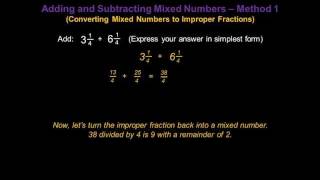 Adding and Subtracting Mixed Numbers - Konst Math