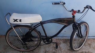 bicicleta lowrider finalizada feita de sucata