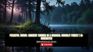 Peaceful Music: Ambient Sounds in a Magical Moonlit Forest | AI-Generated