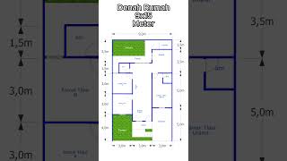 Denah Rumah 9x15 Meter #denahrumah #desianrumah #rumah #house  #rumahminimalis