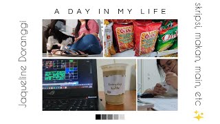 a day in my life | jajan, makan, main, maskeran | jaqueline doranggi