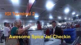 Spice Jet Delhi Bangalore / Part 1 / IGI Terminal 2 Check in and Views