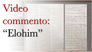 “Elohim” - Video commento