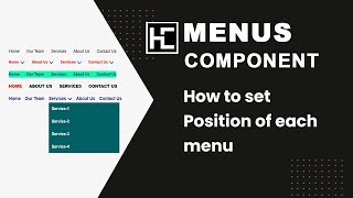 How to set Position of each menu