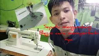 Cara memperbaiki sepatu mesin jahit yang mengambang