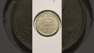 Sweden 1973 25 Ore Coin #shorts