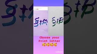 cute name 🥰🥰/choose your Frist letter S+P+M/lovely name try#youtube short#short video/status 🥰🥰/love