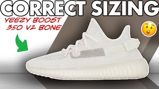 Sizing guide YEEZY BOOST 350 V2 Bone preview sizing 2022 #shorts