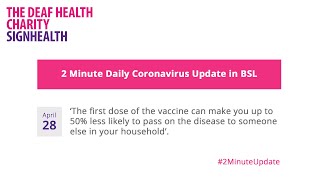 Coronavirus update - 28th April 2021