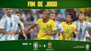 Brazil vs Argentina. 1x0. Goal by Miranda. 17.11.2018