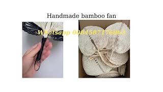 Vintage Custom printed bamboo large hand folding fan for bamboo promotional gifts Sandy