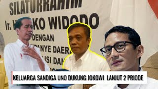 Jokowi Didukung Keluarga besar Sandiaga uno, JOKOWI : kok dukung saya