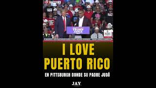 Hijo de Clemente endosa a Donald Trump en Pittsburgh, Trump dice que ama a Puerto Rico