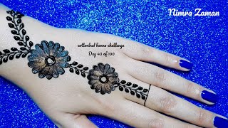 cottonbud henna design no 43 | simple easy mehndi design for starters | mehandi ka design