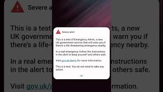 UK TEST OF EMERGENCY ALERT