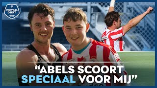 Sparta verdediger Dirk Abels verrast Mick (15) met zijn wedstrijdshirt ❤️🤍 | Voetbal Geeft ⚽