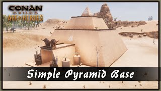 HOW TO BUILD A SIMPLE PYRAMID BASE [SPEED BUILD] - CONAN EXILES