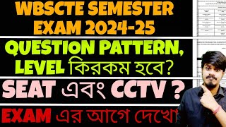 WBSCTE Semester EXAM Date 2024| WBSCTE Semester Question Pattern 2024| WBSCTE  Semester Suggestion