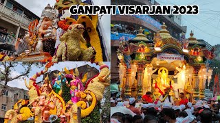 Pune Ganpati Visarjan Miravnuk 2023 | 5 Manache Ganpati | Shrimant Dagdusheth Halwai Ganpati