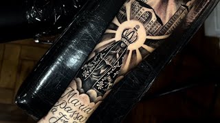 Vídeo completo, fazendo a Tattoo de nossa senhora Aparecida 🙏