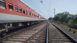 130kmph high speed skip of Raigarh bound Gondwana Exp. Loco in lead was WAP7 of TKD shed