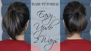 EASY UPDO 2 WAYS | Messy Pony & Princess Bun | JASMINA PURI