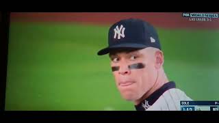 New York Yankees up-close - Aaron Judge makes great catch in CF, 4th inning, October 30, 2024