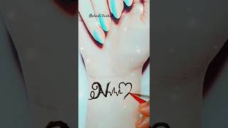 N " letter mehndi tattoo design🥰❤#shorts