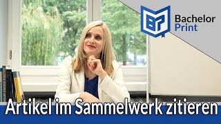 Artikel  aus einem Sammelwerk zitieren ~ dein Leitfaden!